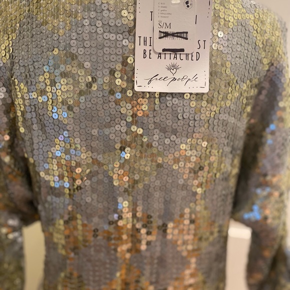 New JENS PIRATE BOOTY FOR FREE PEOPLE SEQUIN EMBELLISHED MINI DRESS XS/S - Picture 10 of 12